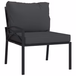 Sedie da Giardino con Cuscini Grigi 2pz 62x75x79 cm Acciaiocod mxl 94685 - Vista aggiuntiva 3