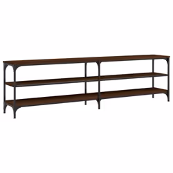 Mobile TV Rovere Marrone 180x30x50cm Legno Multistrato Metallocod mxl 127291 - Vista aggiuntiva 2