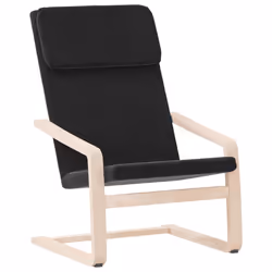 vidaXL Sedia Relax Nera in Tessuto - Vista aggiuntiva 2