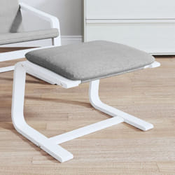 vidaXL Poggiapiedi Grigio Chiaro 51x41x40 cm in Tessuto