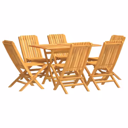 Set da Pranzo da Giardino 7 pz in Legno Massello di Teakcod mxl 100215 - Vista aggiuntiva 2