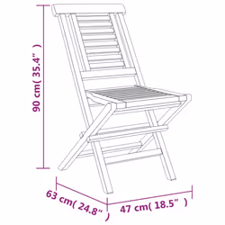 VidaXL 3155047 sedia da esterno Terrazzo Teak - Vista aggiuntiva 5