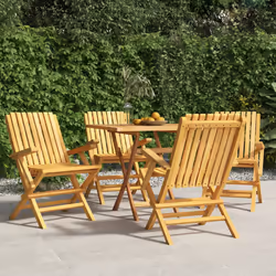 VidaXL 3155055 sedia da esterno Terrazzo Teak