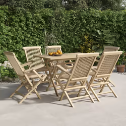 VidaXL 3155071 sedia da esterno Terrazzo Teak Grigio
