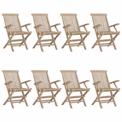 VidaXL 3155072, Terrazzo, Teak, Grigio, 110 kg