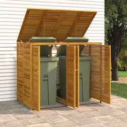 Vidaxl - Copribidone Doppio 140x89x117 cm in Legno Massello di Acacia