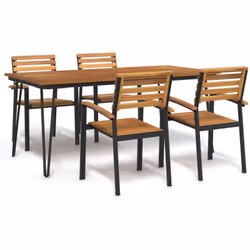 Con questo set da pranzo da giardino in legno, potrete godervi un bel pasto all'aperto insieme alla vostra famiglia e ai vost ...