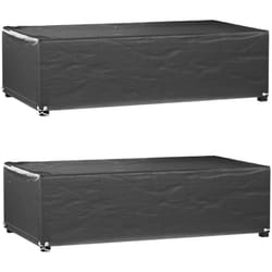 vidaXL Coperture Mobili Giardino 2pz 8Occhielli 125x70x35 Rettangolari