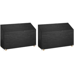 Vidaxl - Copri Panche Giardino 2pz 8Occhielli 190x70x70/88cm Polietilene 40640
