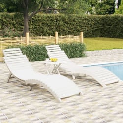 Vidaxl - Lettini 2 pz Bianc184x55x64 cm Legno Massello di Acacia 2151
