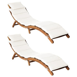 Lettini Prendisole con Cuscini 2pz Bianco Crema Massello Acaciacod mxl 100350