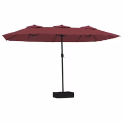 Ombrellone a Doppia Testa Rosso Bordeaux 449x245 cmcod mxl 81648