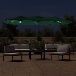Ombrellone a Doppia Testa con LED Verde 449x245 cmcod mxl 70251 - Vista aggiuntiva 3
