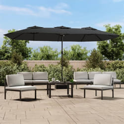 Ombrellone a Doppia Testa con led Antracite 449x245 cm