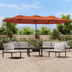 VidaXL 362958 ombrellone da cortile Grigio scuro, Terracotta - Vista aggiuntiva 2