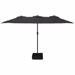 VidaXL 362959 ombrellone da cortile Nero, Grigio scuro - Vista aggiuntiva 4