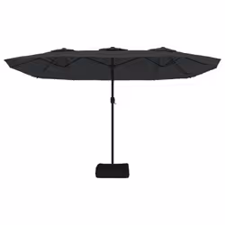 VidaXL 362959 ombrellone da cortile Nero, Grigio scuro - Vista aggiuntiva 5