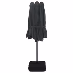 VidaXL 362959 ombrellone da cortile Nero, Grigio scuro - Vista aggiuntiva 7