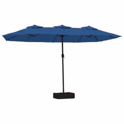 Ombrellone a Doppia Testa con LED Azzurro 449x245 cmcod mxl 94282 - Vista aggiuntiva 2
