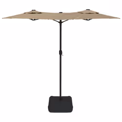 VidaXL 362964 ombrellone da cortile Grigio scuro, Grigio talpa - Vista aggiuntiva 4