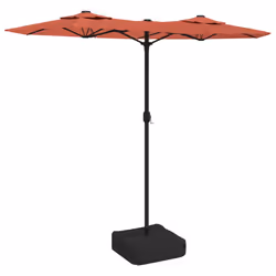 vidaXL Ombrellone a Doppia Testa Terracotta 316x145 cm - Vista aggiuntiva 2