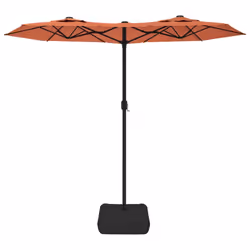 vidaXL Ombrellone a Doppia Testa Terracotta 316x145 cm - Vista aggiuntiva 3