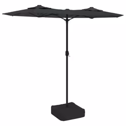 Ombrellone a Doppia Testa con LED Antracite 316x240 cmcod mxl 128417 - Vista aggiuntiva 2