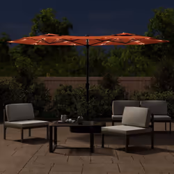 Ombrellone a Doppia Testa con LED Terracotta 316x240 cmcod mxl 106452 - Vista aggiuntiva 3