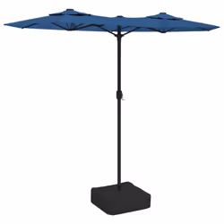 Ombrellone a Doppia Testa con LED Azzurro 316x240 cmcod mxl 105564 - Vista aggiuntiva 2