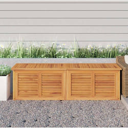 vidaXL Contenitore Giardino con Borsa 175x50x55 cm Legno Massello Teak