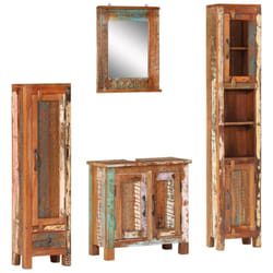 Vidaxl - Set Mobili da Bagno 4 pz in Legno Massello di Recupero