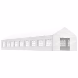 Gazebo con Tetto Bianco 20,07x4,08x3,22 m in Polietilenecod mxl 76396 - Vista aggiuntiva 2