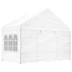 Gazebo con Tetto Bianco 20,07x4,08x3,22 m in Polietilenecod mxl 76396 - Vista aggiuntiva 3
