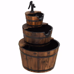 Fontana d'Acqua con Pompa 60x60x94 cm Legno Massello di Abetecod mxl 81674 - Vista aggiuntiva 2