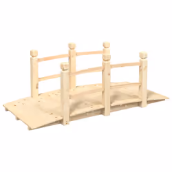 Ponte Giardino Ringhiere 150x67x56cm Legno Massello Abete Rossocod mxl 127301 - Vista aggiuntiva 2