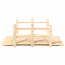 Ponte Giardino Ringhiere 150x67x56cm Legno Massello Abete Rossocod mxl 127301 - Vista aggiuntiva 3