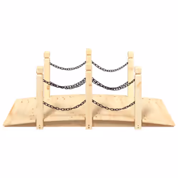 Ponte Giardino Ringhiere Catena 150x67x56 Massello Abete Rossocod mxl 127140 - Vista aggiuntiva 3