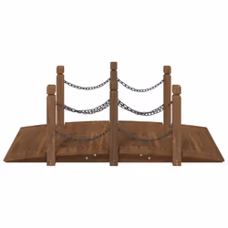 Ponte Giardino Ringhiere Catena 150x67x56 Massello Abete Rossocod mxl 79110 - Vista aggiuntiva 3