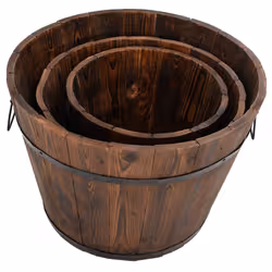 VidaXL 363361 fioriera Metallo, Legno - Vista aggiuntiva 3