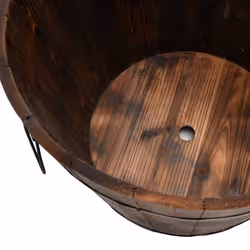 VidaXL 363361 fioriera Metallo, Legno - Vista aggiuntiva 4