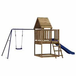 Set da Gioco da Esterno in Legno di Pino Impregnatocod mxl 126593 - Vista aggiuntiva 2