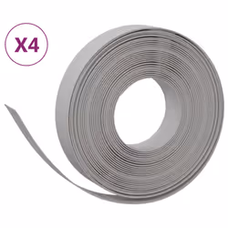 Bordature da Giardino 4 pz Grigie 10 m 10 cm in Polietilenecod mxl 70044 - Vista aggiuntiva 2