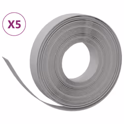 Bordature da Giardino 5 pz Grigie 10 m 10 cm in Polietilenecod mxl 94055 - Vista aggiuntiva 2
