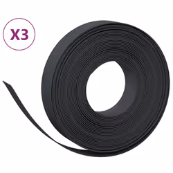 Bordature da Giardino 3 pz Nere 10 m 10 cm in Polietilenecod mxl 94724 - Vista aggiuntiva 2