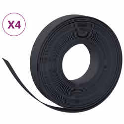 Bordature da Giardino 4 pz Nere 10 m 10 cm in Polietilenecod mxl 118685 - Vista aggiuntiva 2