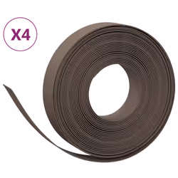 Bordature da Giardino 4 pz Marroni 10 m 10 cm in Polietilenecod mxl 96798 - Vista aggiuntiva 2