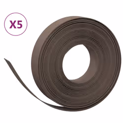 Bordature da Giardino 5 pz Marroni 10 m 10 cm in Polietilenecod mxl 70716 - Vista aggiuntiva 2