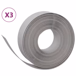 Bordature da Giardino 3 pz Grigie 10 m 15 cm in Polietilenecod mxl 117994 - Vista aggiuntiva 2