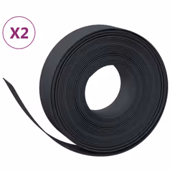 Bordature da Giardino 2 pz Nere 10 m 15 cm in Polietilenecod mxl 114017 - Vista aggiuntiva 2