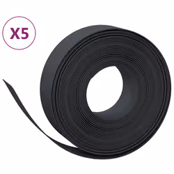 Bordature da Giardino 5 pz Nere 10 m 15 cm in Polietilenecod mxl 70715 - Vista aggiuntiva 2